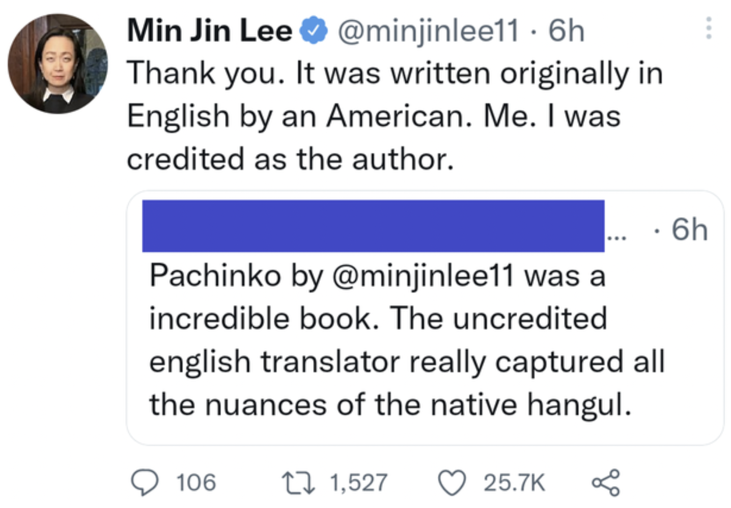 Cringey Pics - hank you. It was written originally in English by an American. Me. I was credited as the author. Pachinko by was a incredible book. The uncredited english translator really captured all the nuances of the native hangul