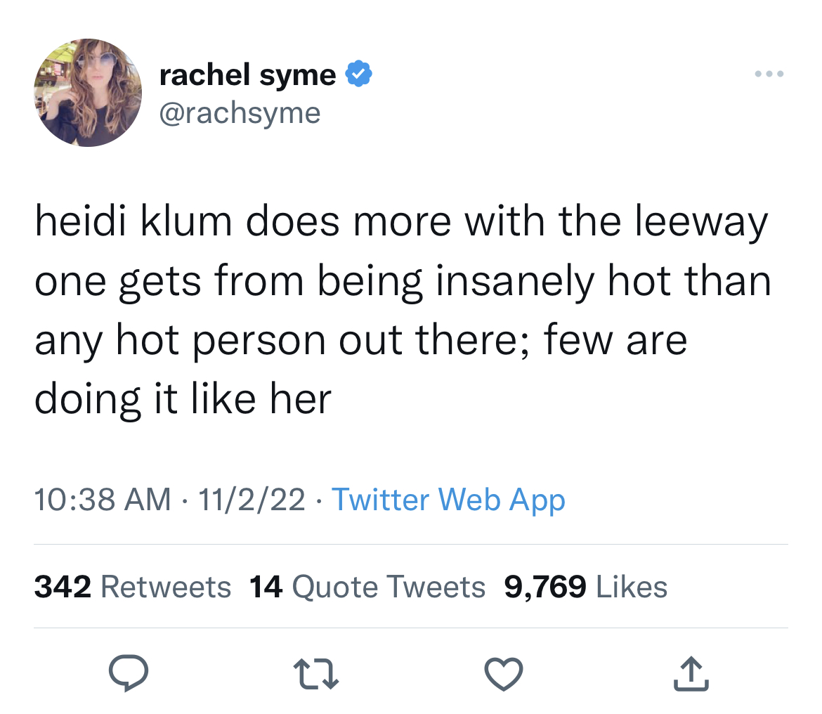 Celebs get roasted on twitter - broken mcdonald's ice cream machine tweet - rachel syme heidi klum does more with the leeway one gets from being insanely hot than any hot person out there; few are doing it her 11222 Twitter Web App 342 14 Quote Tweets 9,7