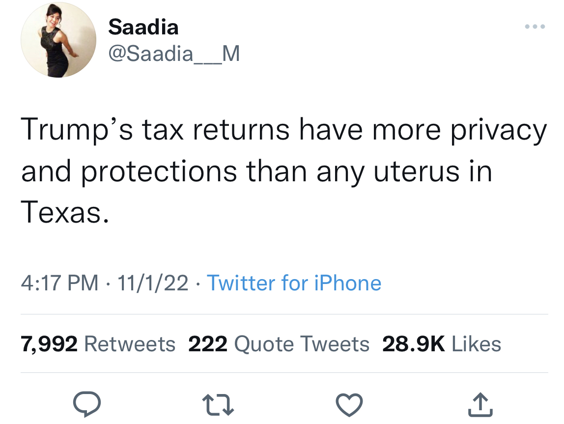 Celebs get roasted on twitter - men are good at bowling - Saadia Trump's tax returns have more privacy and protections than any uterus in Texas. 11122 Twitter for iPhone 7,992 222 Quote Tweets cz