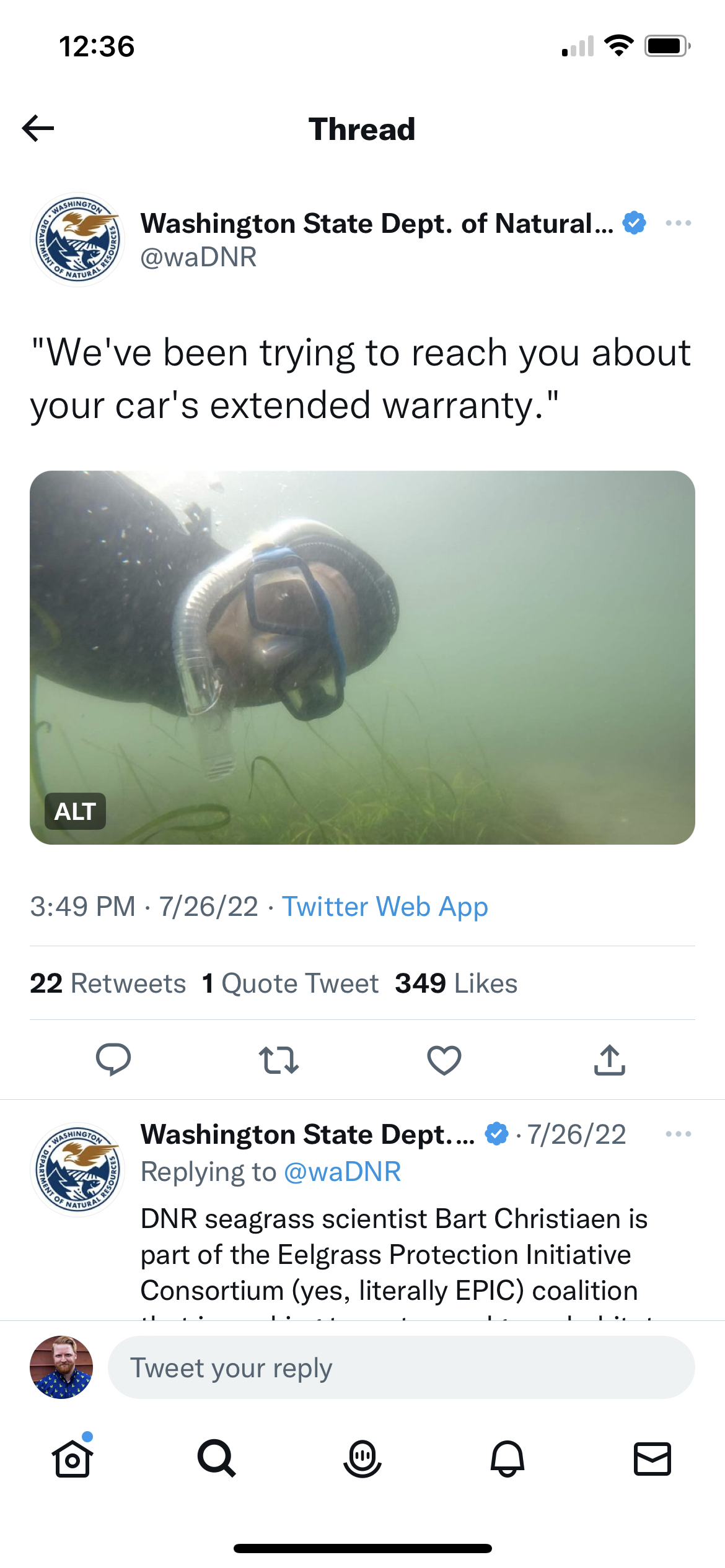 'Washington Department of Natural Resources' Is the Funniest Twitter Account You’re Not Following