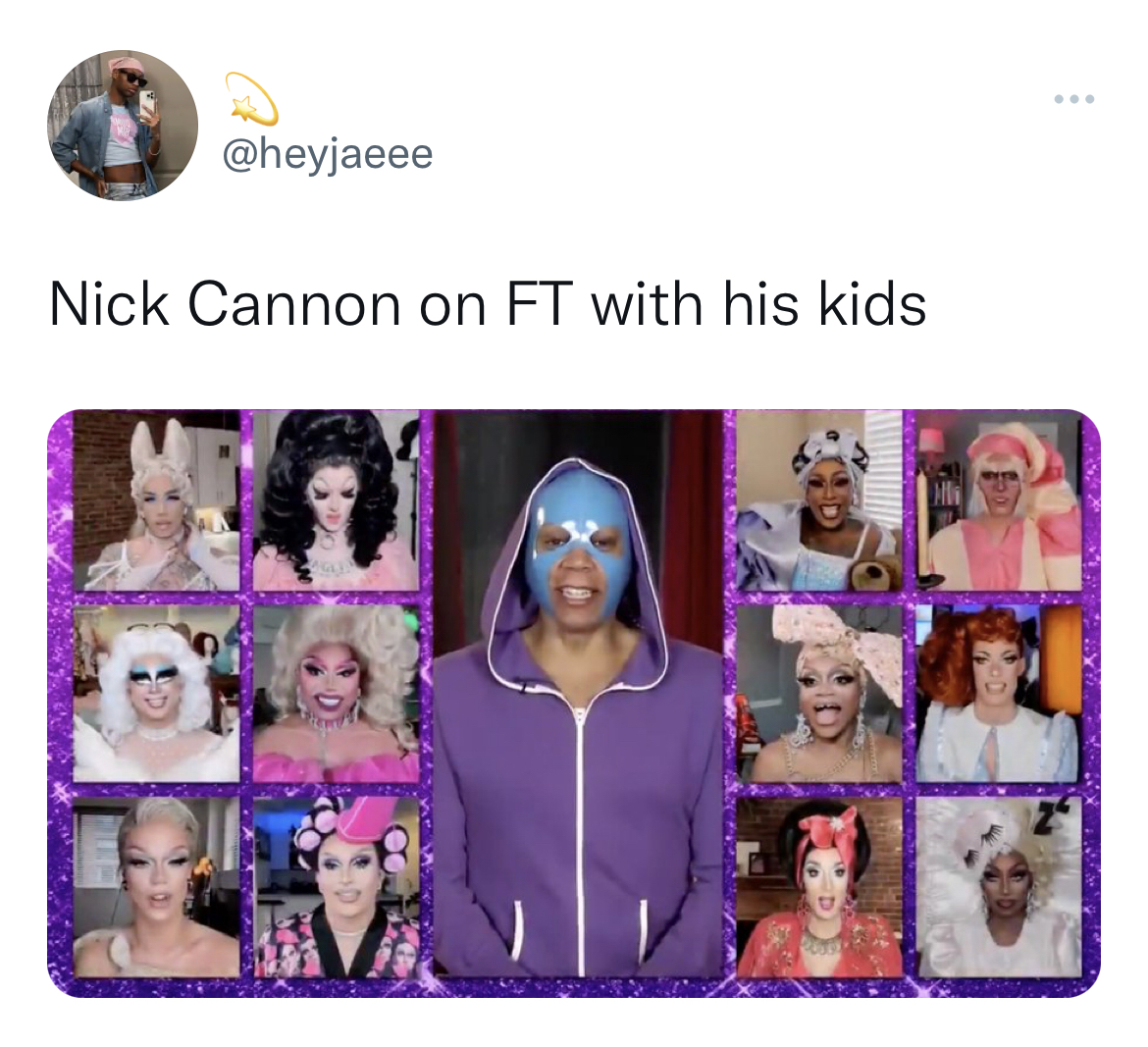 tweets roasting celebs - collage - Nick Cannon on Ft with his kids
