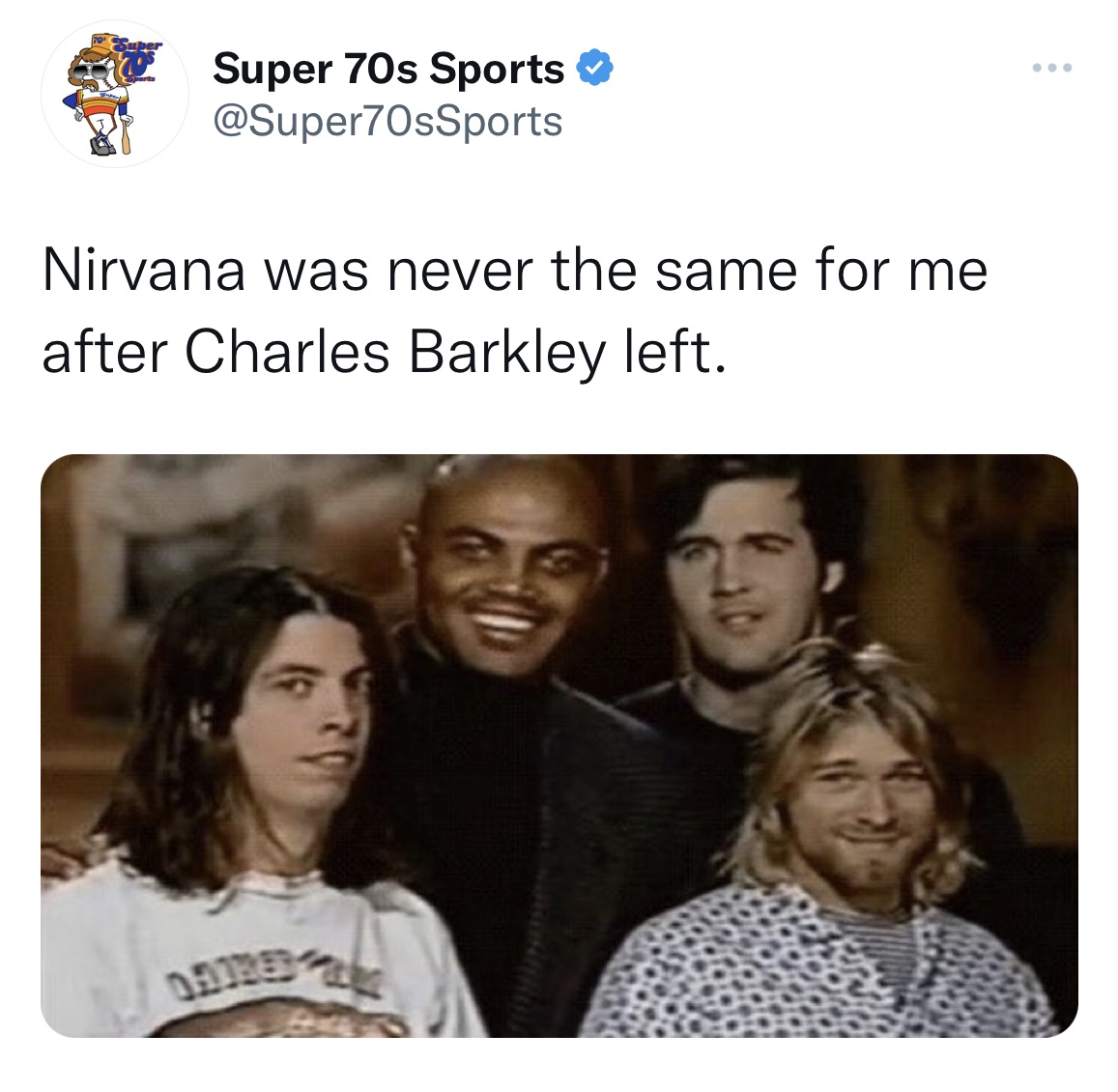 Celeb roasts of the week - kurt cobain charles barkley - Super 70s Sports Nirvana was never the same for me after Charles Barkley left.