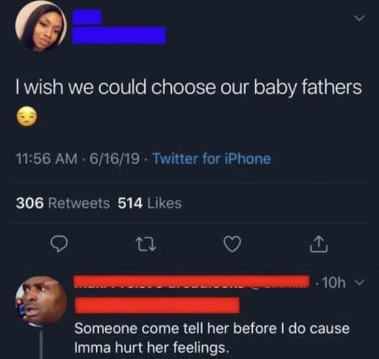 Trashy People - wish we could choose our baby fathers - I wish we could choose our baby fathers