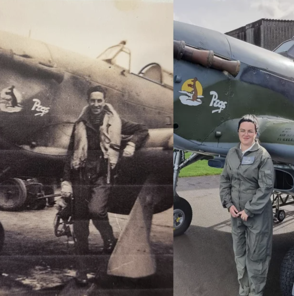 Then and Now Pictures - aussie woman flies in her late grandfather's restored ww2 plane after she traced it on the other side of the world - Pos Hof