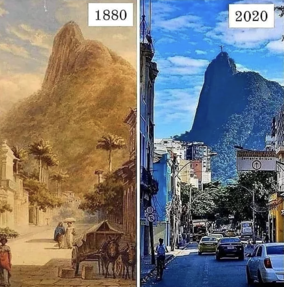 Then and Now Pictures - rio de janeiro before and after - 1880 Eigene 2020 Sementa Colom