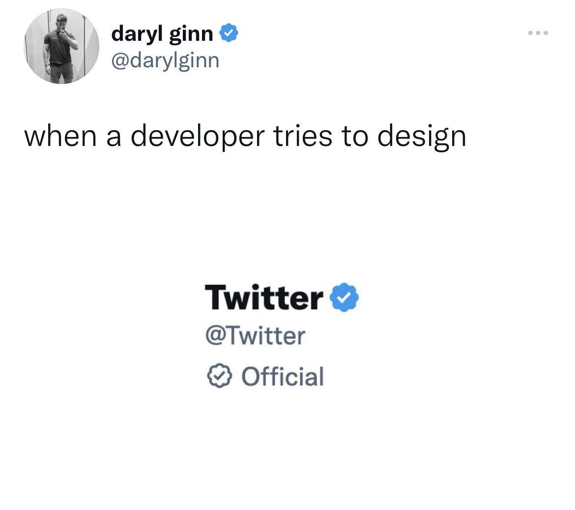 angle - daryl ginn when a developer tries to design Twitter Official