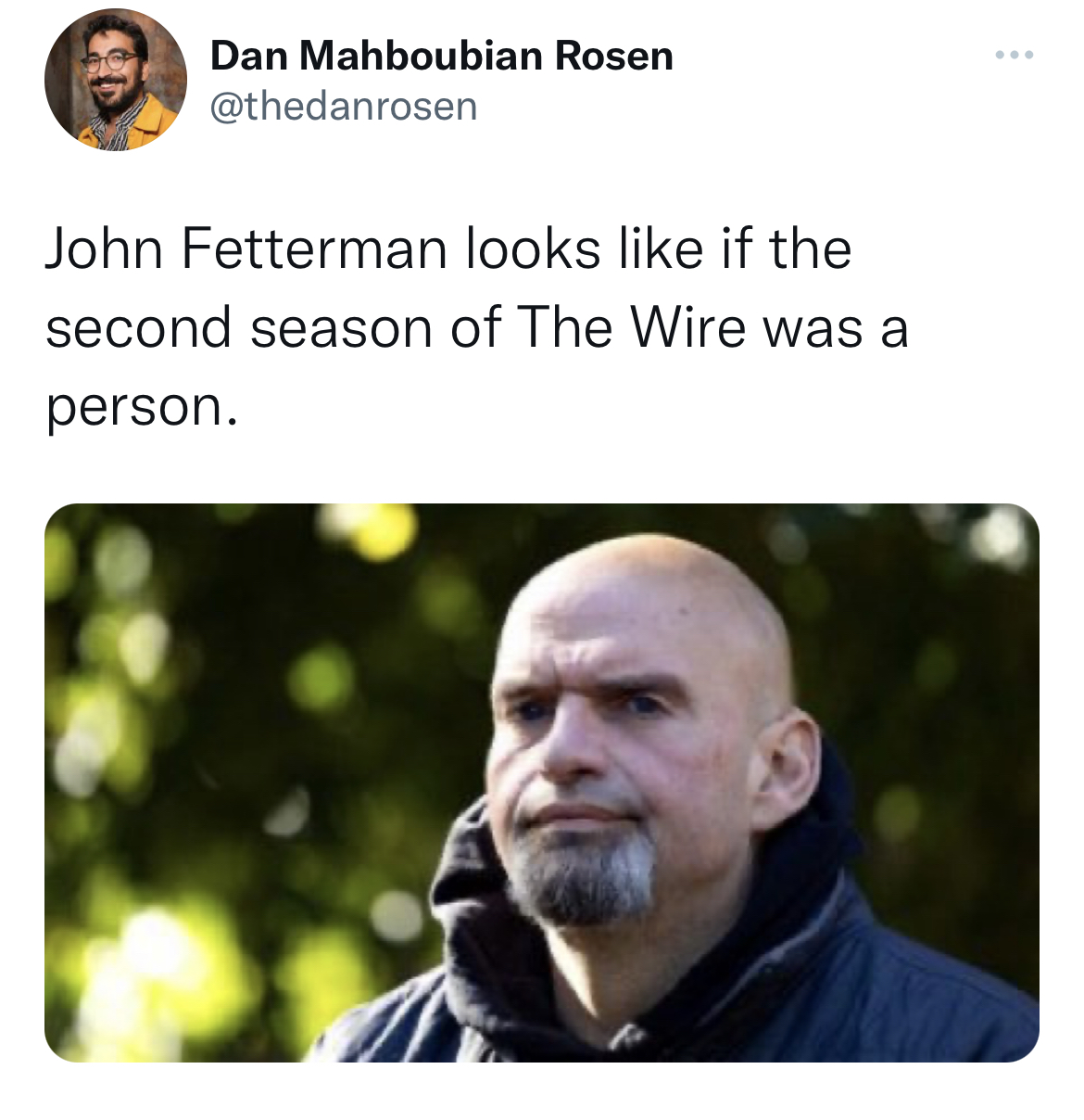 fetterman debate - Dan Mahboubian Rosen John Fetterman looks if the second season of The Wire was a person.