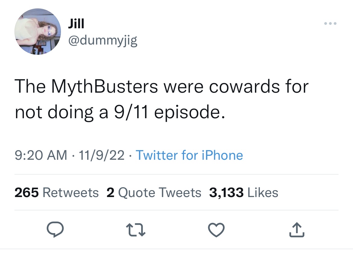 kanye tweets - Jill The MythBusters were cowards for not doing a 911 episode. 11922 Twitter for iPhone 265 2 Quote Tweets 3,133 22