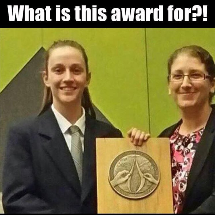 lowbrow humor - What is this award for?! 40