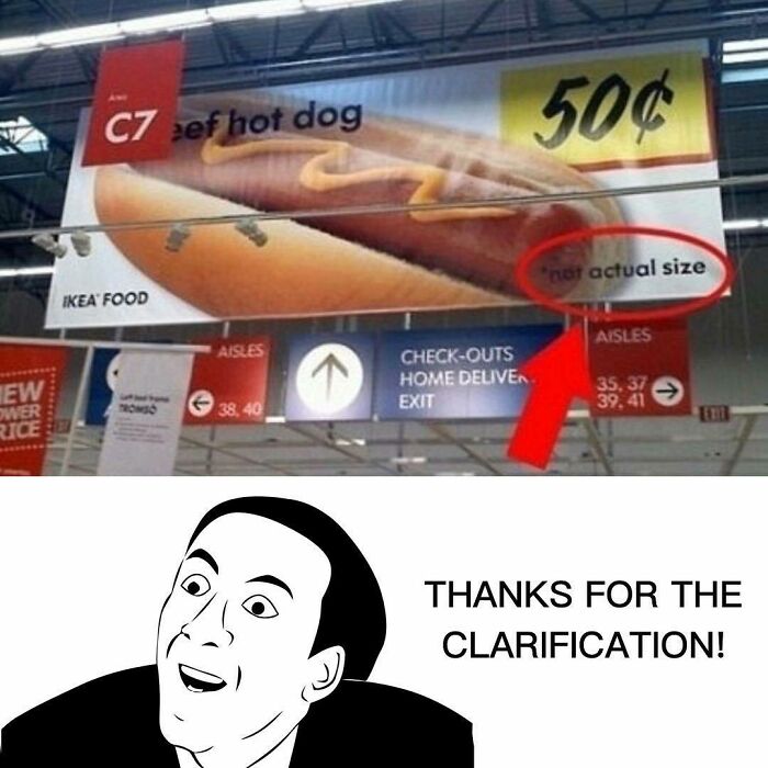 banner - New Ower Rice C7 ef hot dog Ikea Food Tromso Aisles 38,40 50 CheckOuts Home Deliven. Exit 'not actual size Aisles 35, 37 Thanks For The Clarification!