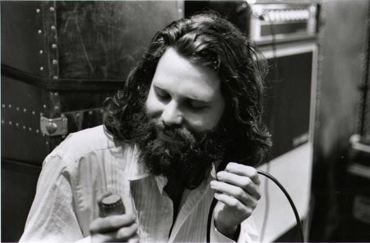 1970, Jim Morrison in the recording studio.