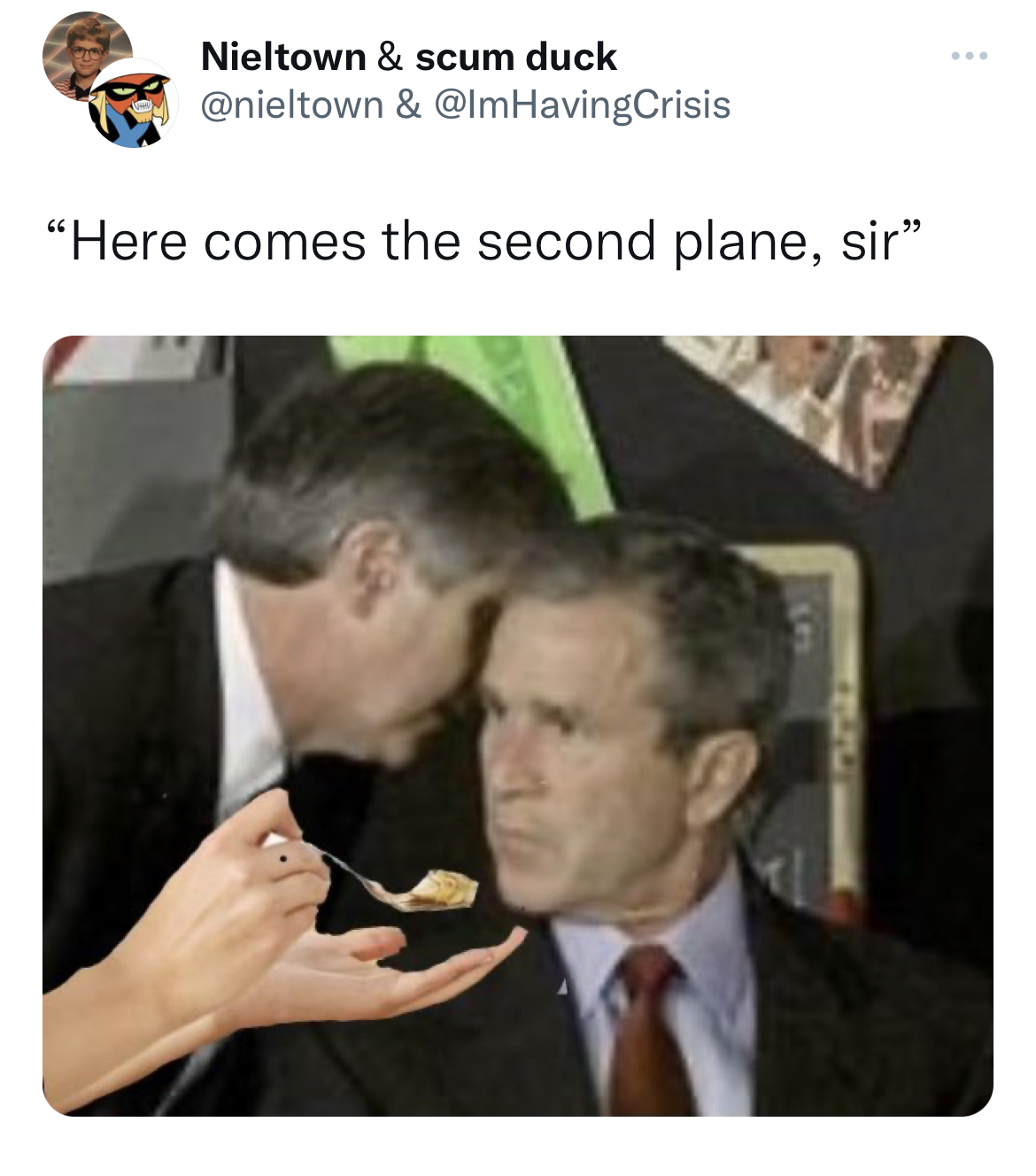 Tweets dunking on celebs - Nieltown & scum duck & "Here comes the second plane, sir"