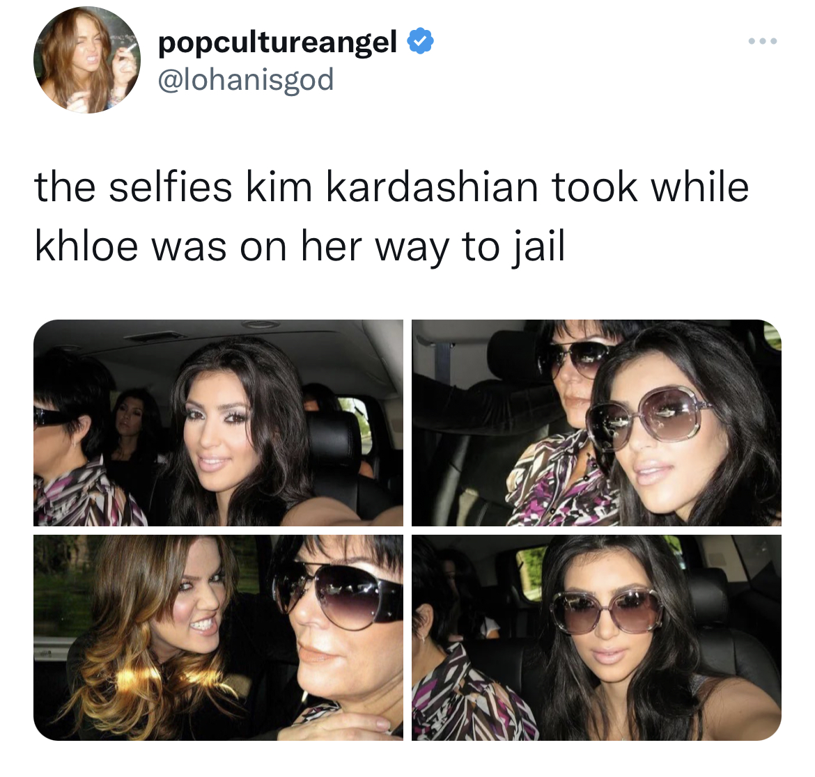 Tweets roasting celebrities - eyewear - popcultureangel the selfies kim kardashian took while khloe was on her way to jail