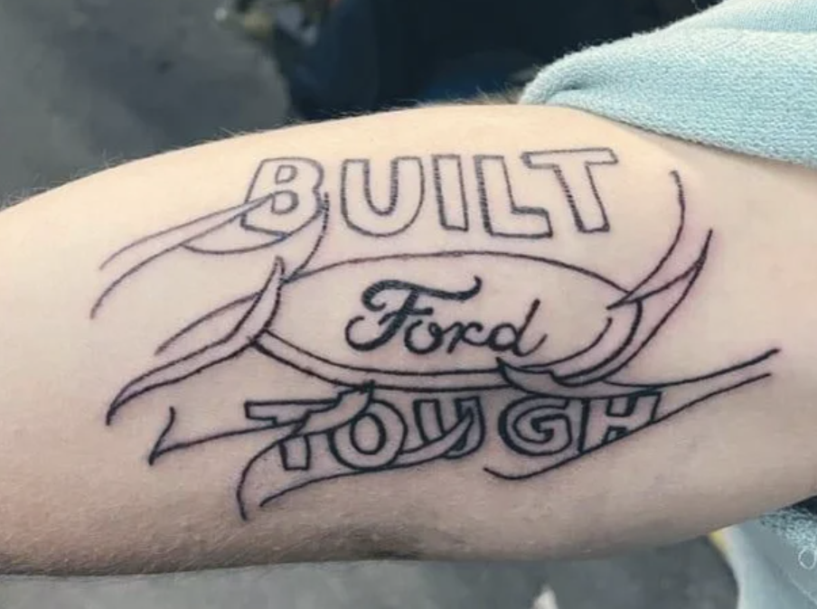 Really Bad Tattoos - tattoo - Built Ford Tongu