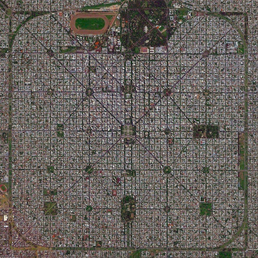 An incredible aerial view of La Plata, Argentina.