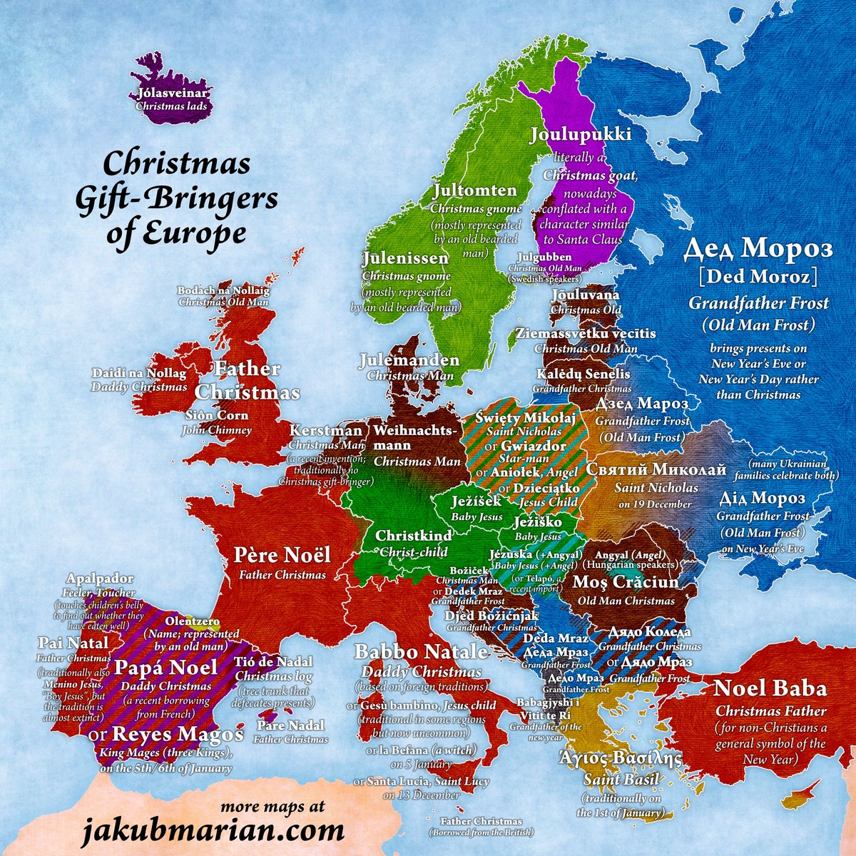 "Santa" all around the world.