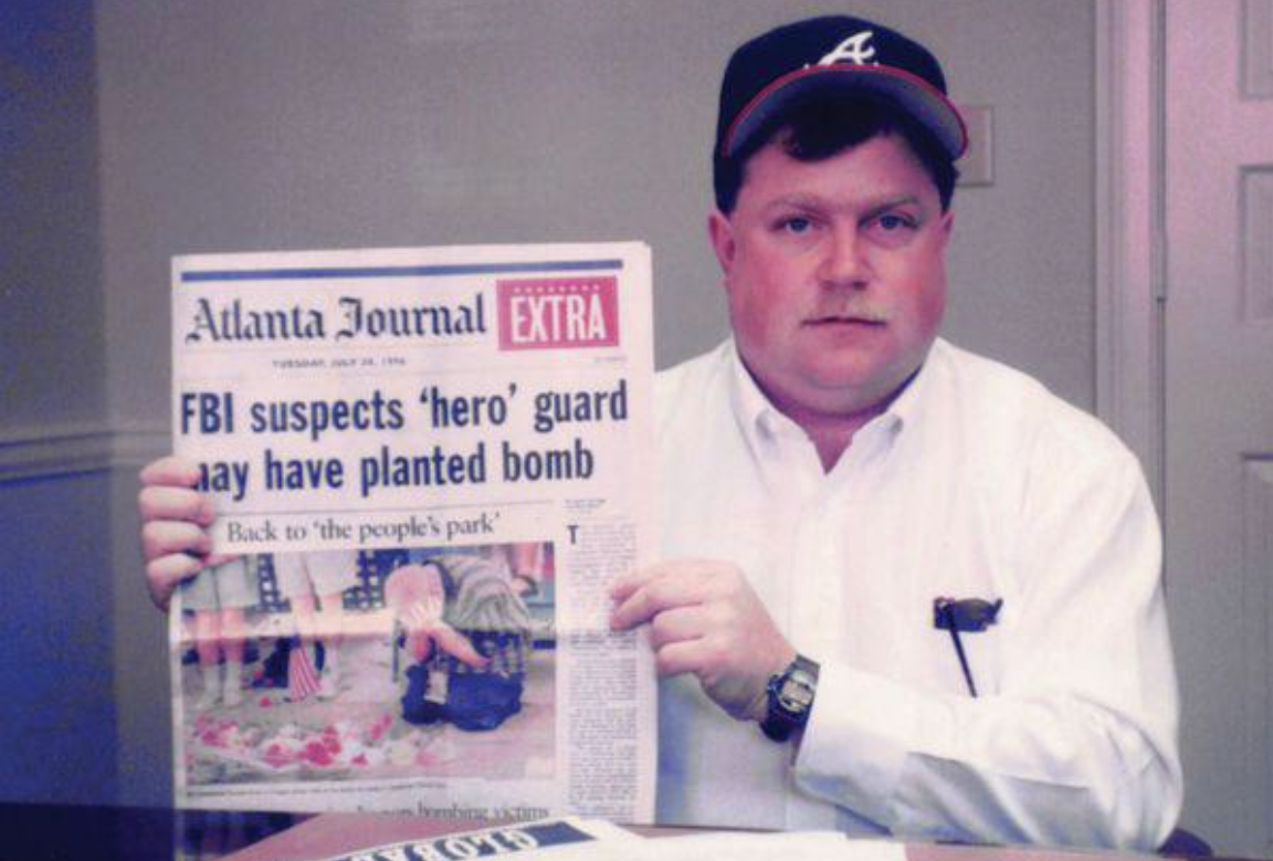 The FBI and media collectively ruined Richard Jewell's life by accusing him of planting the bomb in Atlanta.