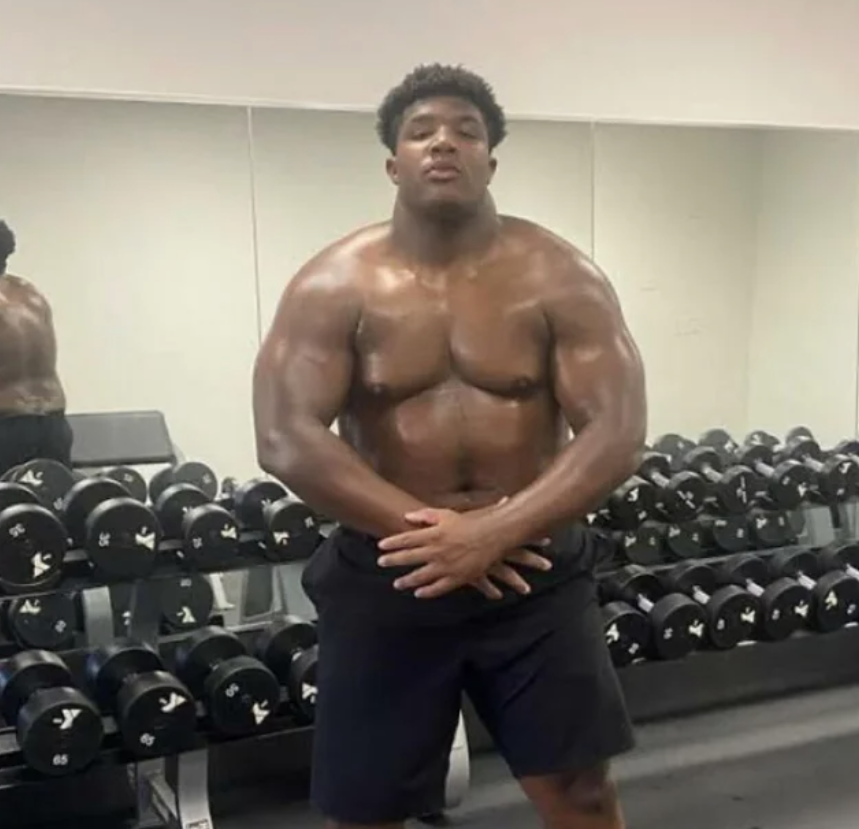 Tyler Parker, one of the largest football recruits ever. 6'1 and 300lbs at 15 years old.