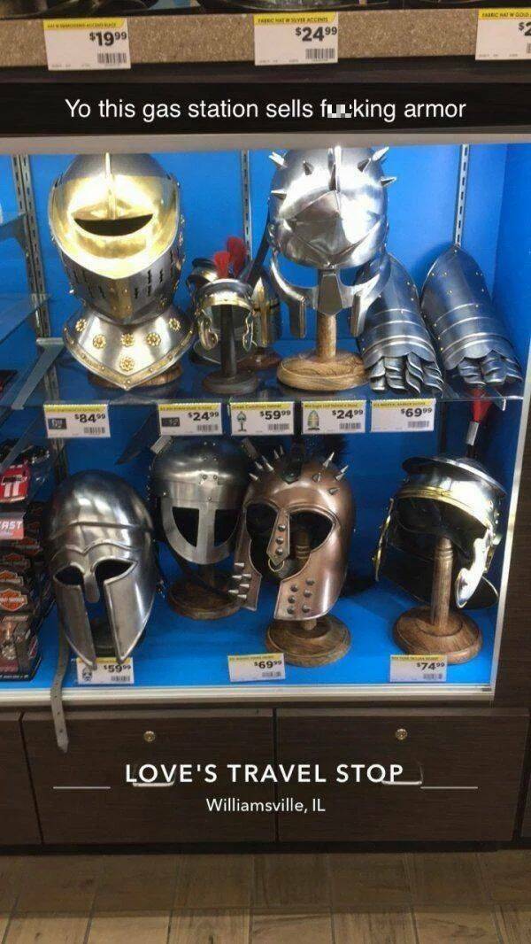 monday morning randomness - trophy - Cast Ne $1999 So Yo this gas station sells fucking armor 69 $84% Wie $5999 Freechatyer Accents $249 Bes $5999 wwwm $24.99 $699 s $24 moriens $6999 Love'S Travel Stop Williamsville, Il $74. 4 Fabric Na W Gold
