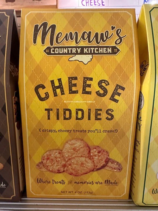 spicy memes for tantric tuesday - memaw's country kitchen cheese tiddies - de Cheese Memaw's Kitchen Cheese M.Clers Sobletops Sorsar Tiddies crispy, cheesy treats you'll crave! Where treats o memories are made Net Wt. 4 Oz. 113g 55 W