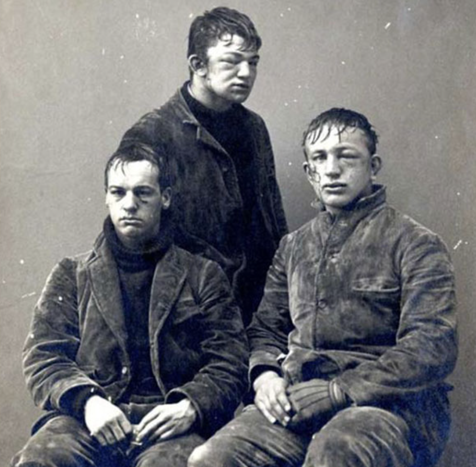 Intriguing and unsettling photos - princeton students after a snowball fight