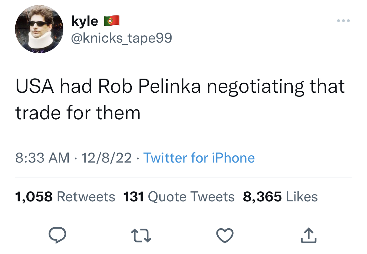 Tweets dunking on celebs - derrick barry india ferrah twitter - kyle Usa had Rob Pelinka negotiating that trade for them 12822 Twitter for iPhone 1,058 131 Quote Tweets 8,365 27