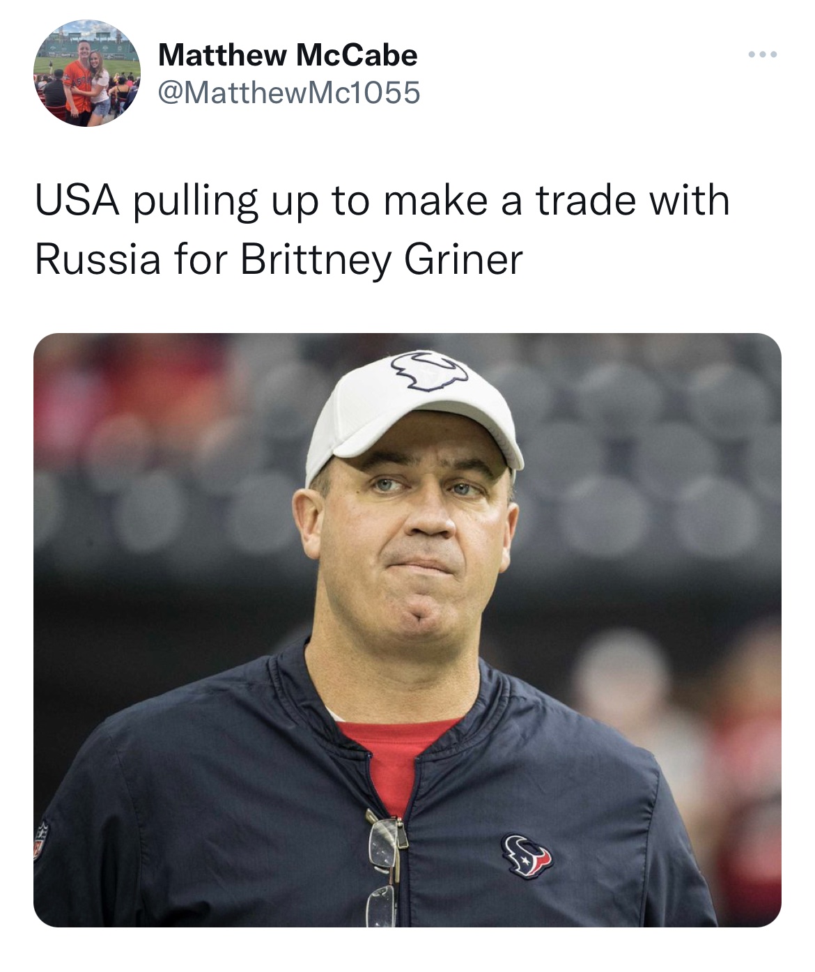 Brittney Griner Reactions - photo caption - Matthew McCabe Mc1055 Usa pulling up to make a trade with Russia for Brittney Griner