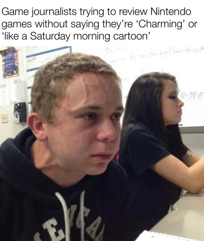 gaming memes - 5 minutes meme template - Game journalists trying to review Nintendo games without saying they're 'Charming' or a Saturday morning cartoon Joke A 434 E