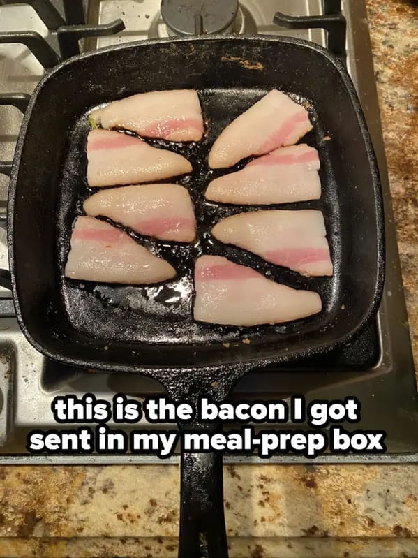 whoops wednesday - meat - this is the bacon I got sent in my mealprep box