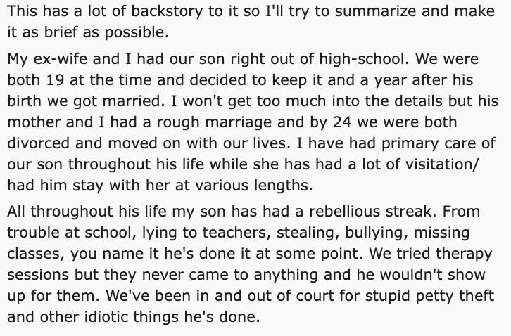 gay son disowned reddit - -  - This has a lot of backstory to it so I'll try to summarize and make it as brief as possible. My exwife and I had our son right out of highschool. We were both 19 at the time and decided to keep it and a year after his birth 