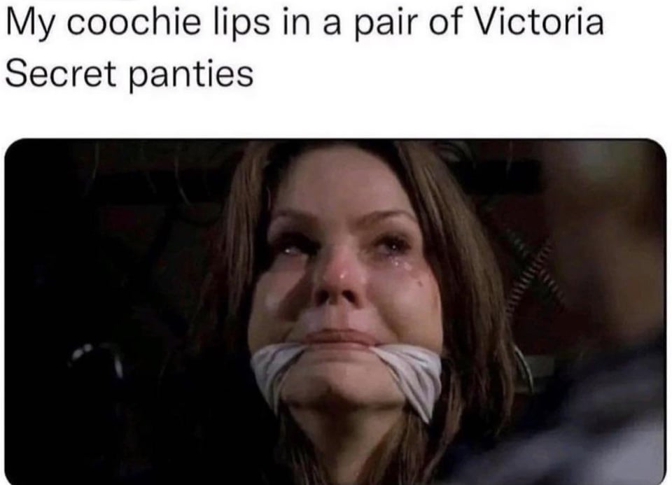 spicy memes for Thirsty Thursday - victoria secret panty meme - My coochie lips in a pair of Victoria Secret panties