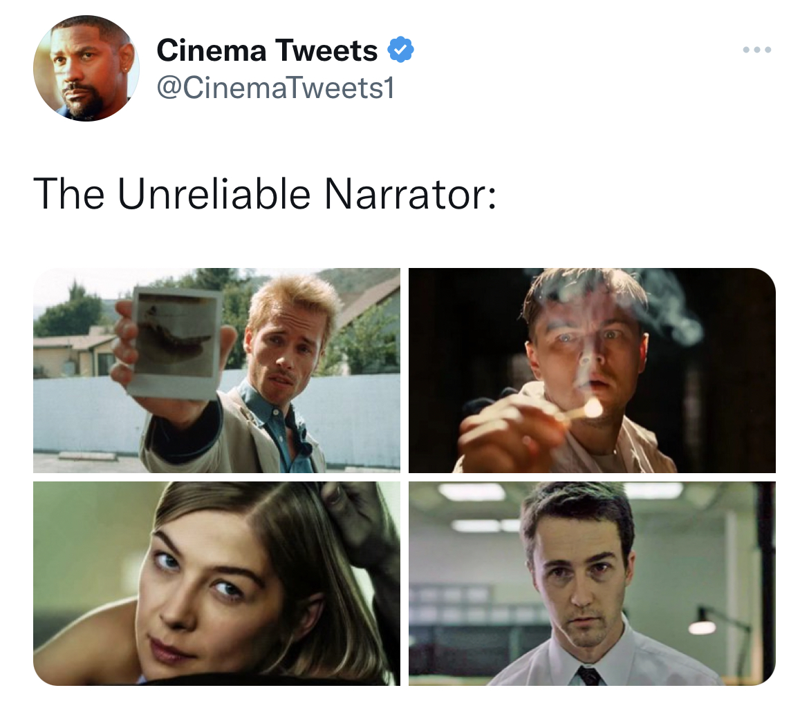 tweets dunking on celebs - human behavior - Cinema Tweets The Unreliable Narrator