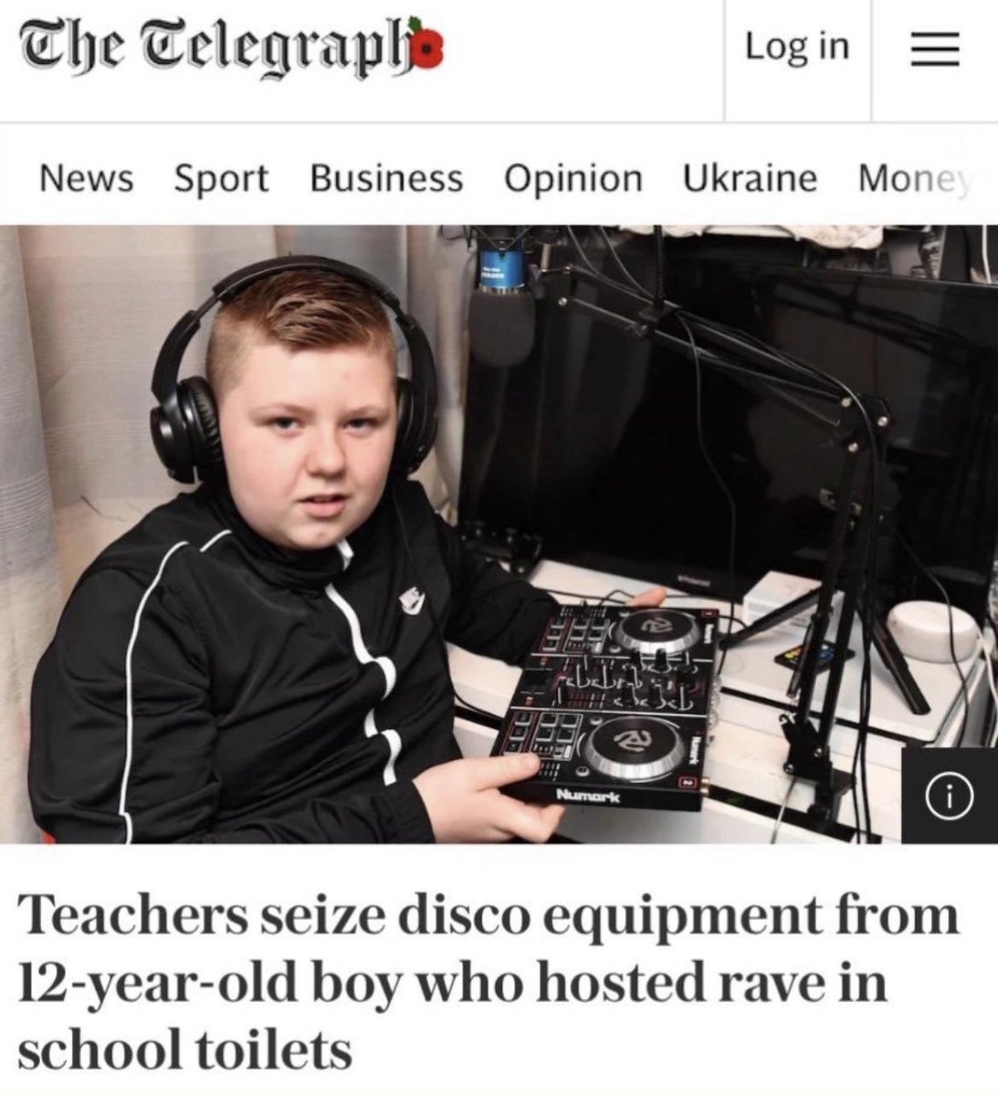 dudes posting their w's - kid throws rave in bathroom - The Telegraph News Sport Business Opinion Ukraine Money int Tid Numark 15 Log in i Teachers seize disco equipment from 12yearold boy who hosted rave in school toilets