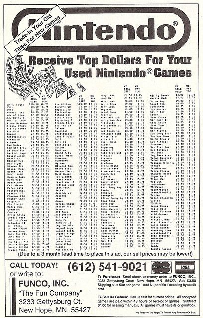 Vintage Gaming Ads - newspaper