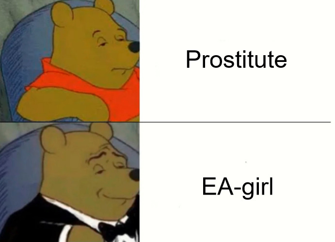 funny memes and pics - overleaf meme - Prostitute Eagirl