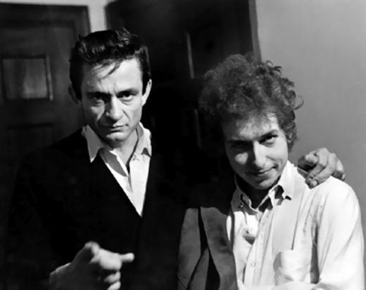 Johnny Cash and Bob Dylan.