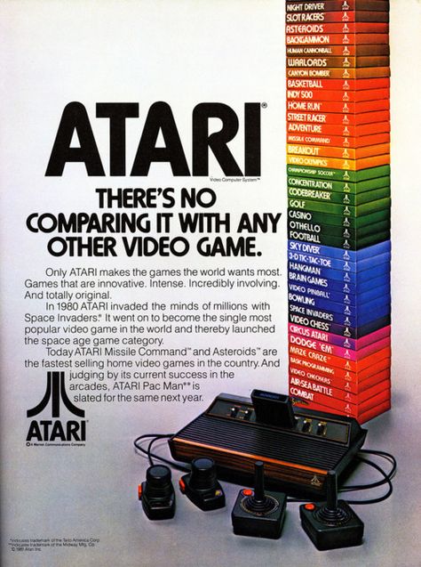Retro Gaming Kits - atari 2600 poster - Atari There'S No Comparing It With Any Other Video Game. O vidcm