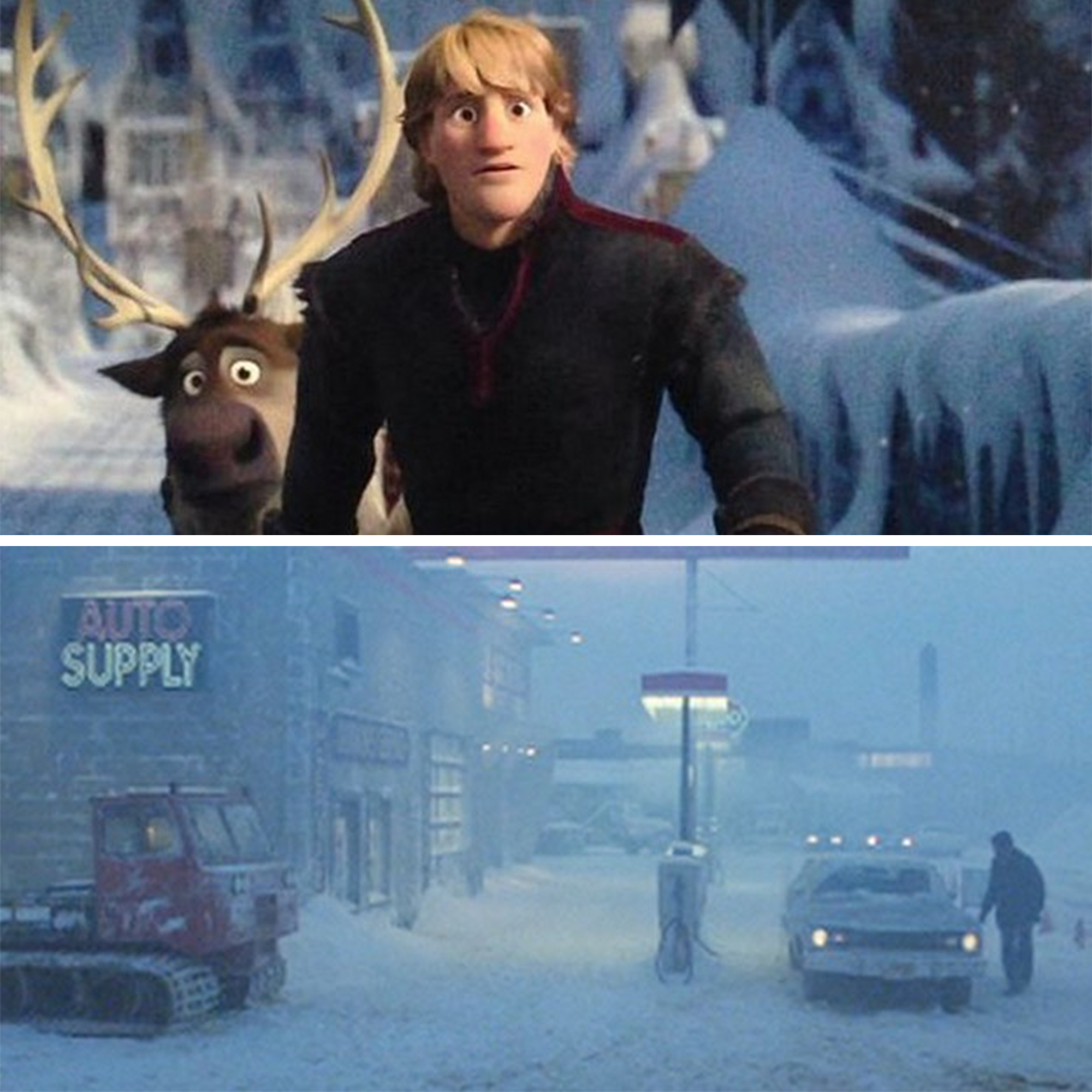 Disney's Frozen and The Shining Conspiracy - snow - Auto Supply