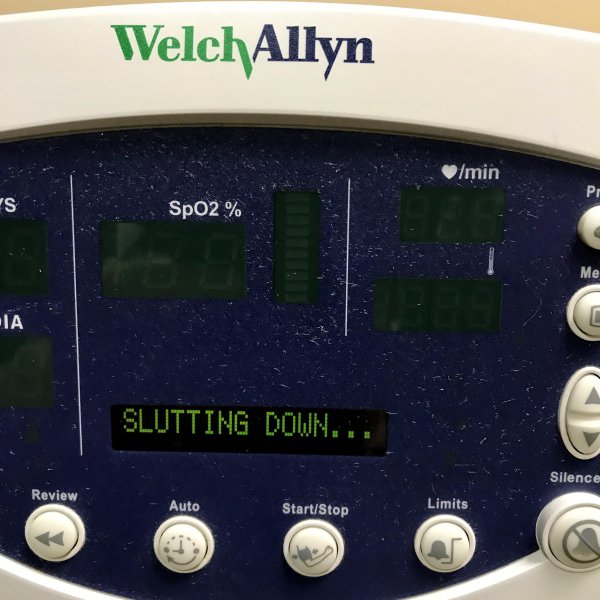 electronics - S Review Welch Allyn SpO2 % Slutting Down... Auto StartStop min 7.888 Limits Pr Me C Silence