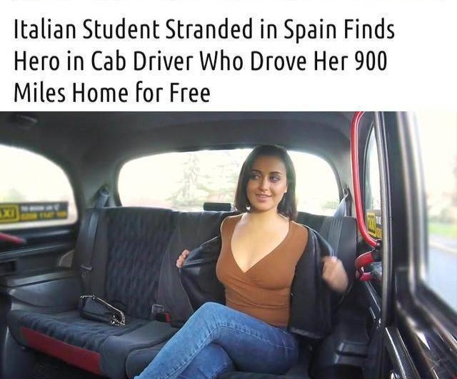 spicy sex memes - family car - Italian Student Stranded in Spain Finds Hero in Cab Driver Who Drove Her 900 Miles Home for Free