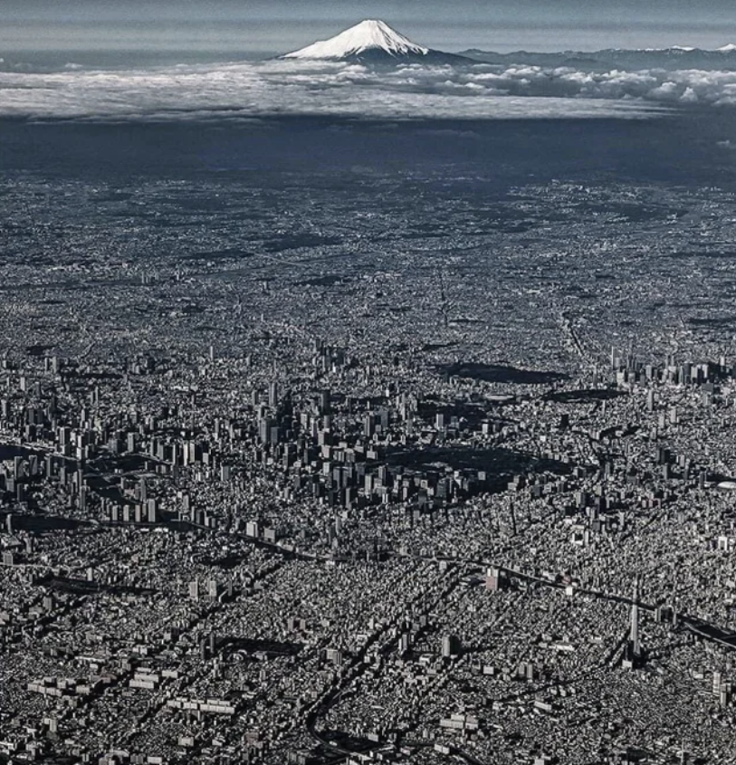 Photo showing just how densely populated Tokyo really is.