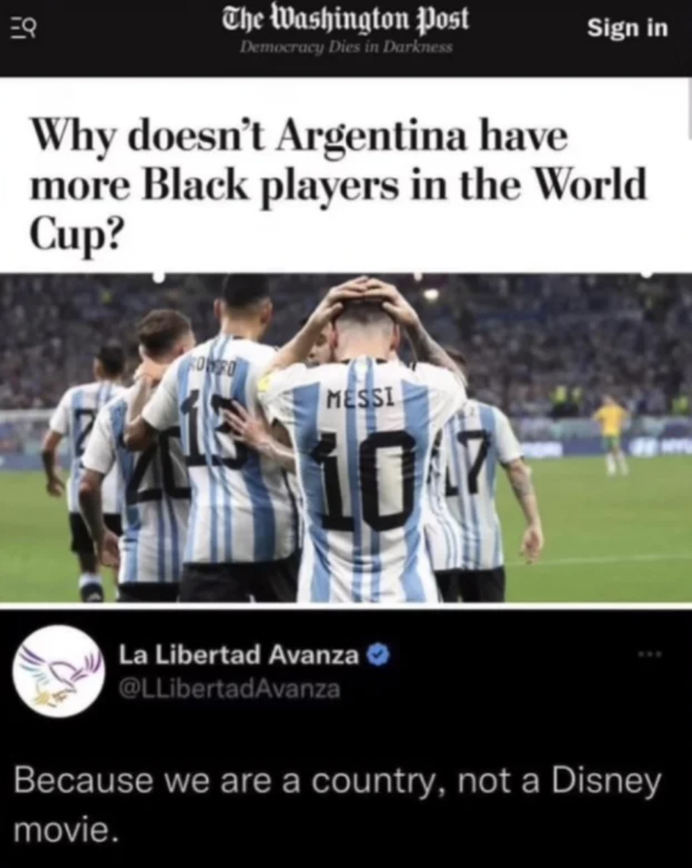 How much does the Washington Post know about Argentina?