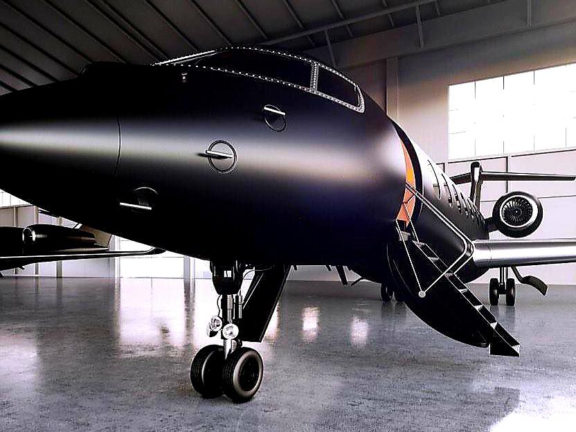 private jet black matt - P