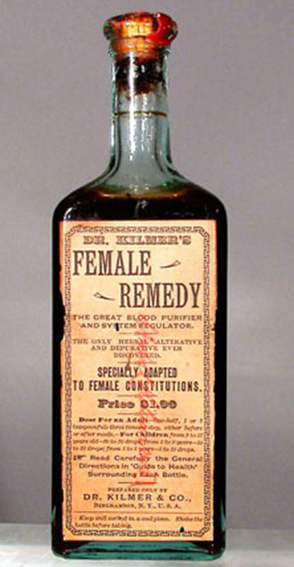 medical methods throughout history - weird old medicines - assa5252525252 Dr. Kilmer'S Female Remedy The Great Blood Purifier And System Regulator. The Only Heel Alterative And Depurative Ever Descovered Specially Adapted To Female Constitutions. Prise 01
