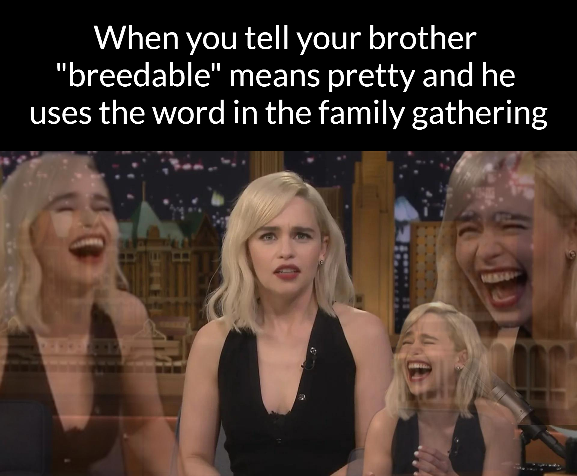 funny dank memes - lyrics - When you tell your brother "breedable" means pretty and he uses the word in the family gathering
