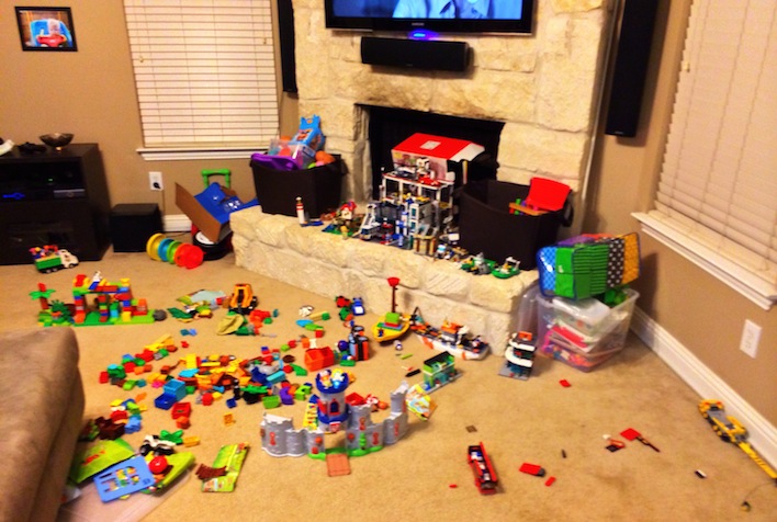 backhanded compliments - living room full of toys - H