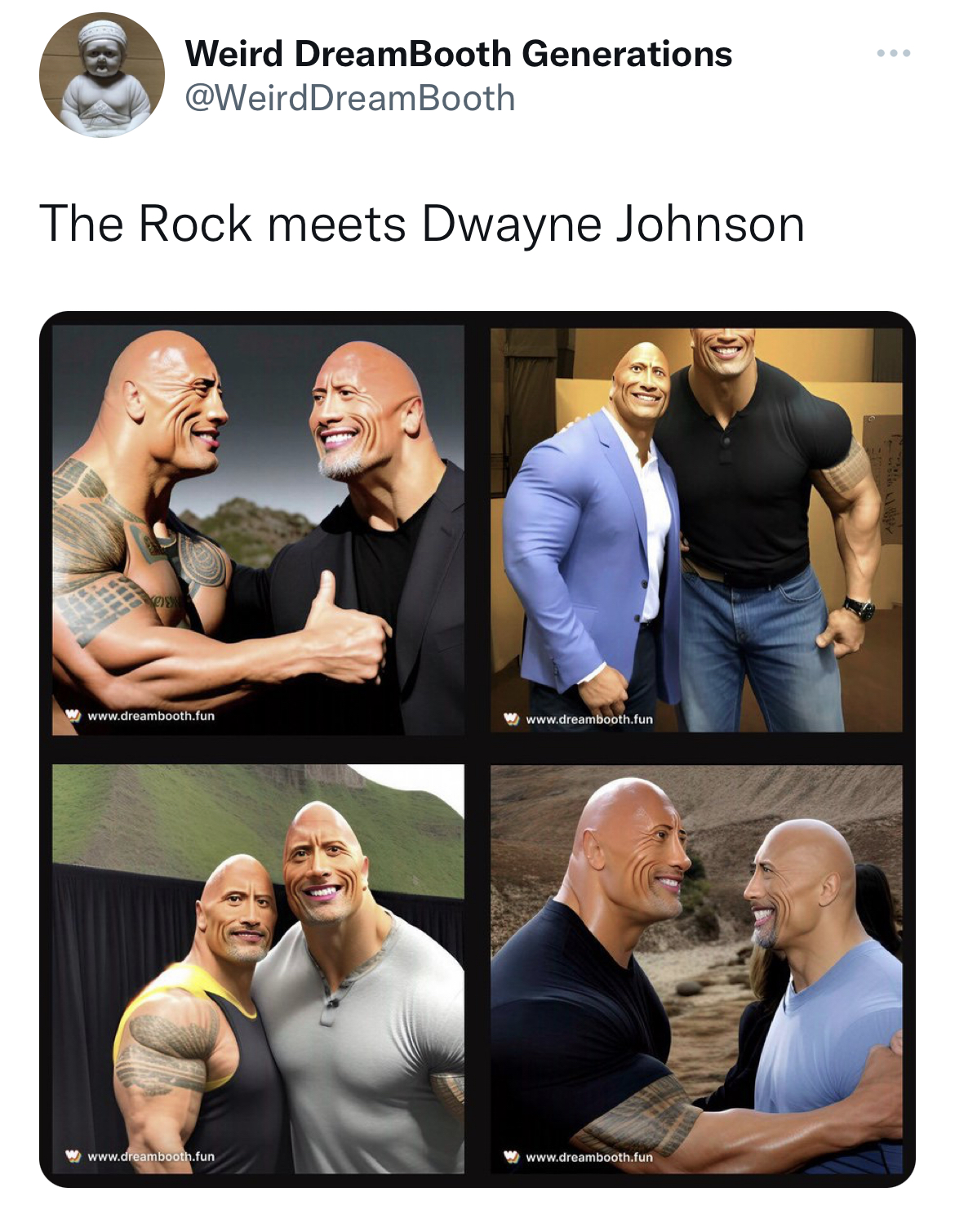 shoulder - Weird DreamBooth Generations The Rock meets Dwayne Johnson www.... Me