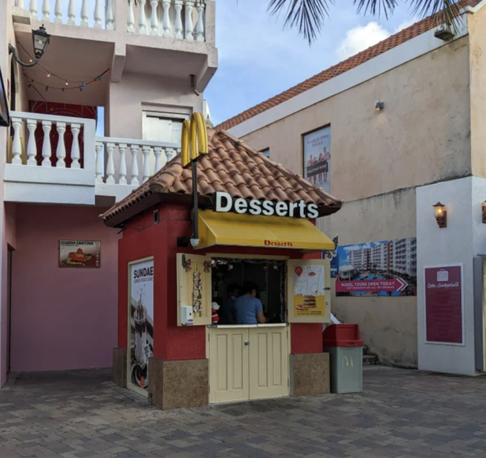 An official McDonald's hut that only sells dessert.