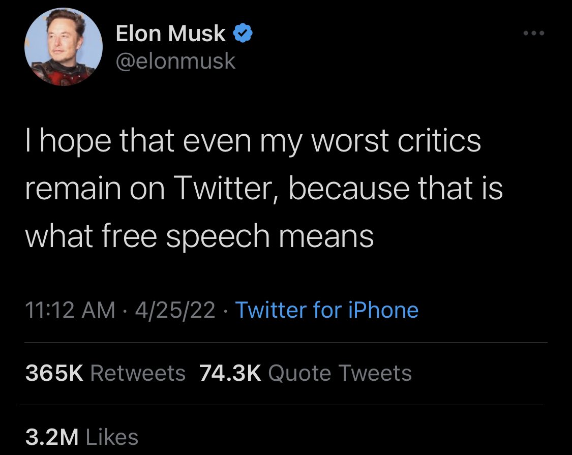posts that aged poorly - eve barlow free parking - Elon Musk I hope that even my worst critics remain on Twitter, because that is what free speech means 42522 Twitter for iPhone Quote Tweets 3.2M