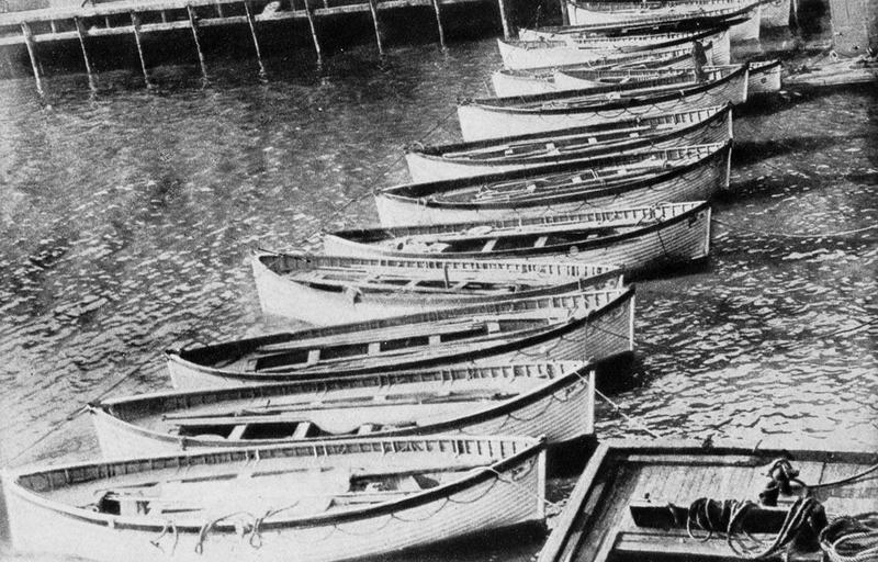 rare titanic photos aftermath - lifeboats on the titanic